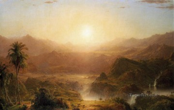 Frederic Edwin Church Painting - The Andes of Ecuador2 scenery Hudson River Frederic Edwin Church